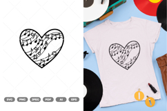 Heart Music Notes SVG &amp; Clipart Product Image 1