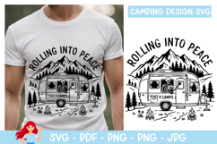 Rolling into peace SVG, Camp SVG Product Image 1