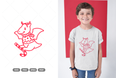 Christmas Dino SVG &amp; Clipart Product Image 1