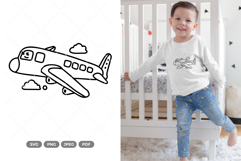 Cute Plane SVG &amp; Clipart Product Image 1
