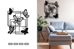 Geometrical Butterflies Wall Decor SVG &amp; Clipart Product Image 1