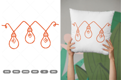 Love Light Bulbs SVG &amp; Clipart Product Image 1