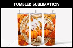 3D Pumpkins Tumbler Sublimation |Autumn 3D Tumbler Product Image 6