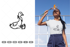 Spring Goose Doodle SVG &amp; Clipart Product Image 1