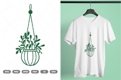 Hanging Potted Plant SVG &amp; Clipart Product Image 1