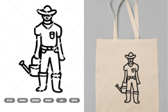 Gardening Man SVG &amp; Clipart Product Image 1