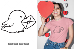 Bird with Love Letter SVG &amp; Clipart Product Image 1