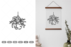 Hanging Potted Plant SVG &amp; Clipart Product Image 1
