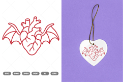 Winged Heart SVG &amp; Clipart Product Image 1