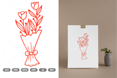 Bouquet SVG &amp; Clipart Product Image 1