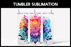 6 Watercolour Mandala Tumbler Sublimation I Watercolour PNG Product Image 6