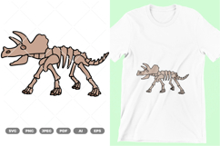 Dinosaur Skeleton Colored SVG &amp; Clipart Product Image 1