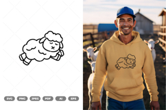 Cute Sheep Doodle SVG &amp; Clipart Product Image 1