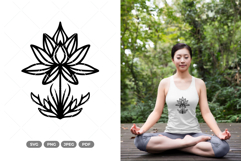 Lotus Wall Decor SVG &amp; Clipart Product Image 1