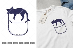 Cat on Pocket SVG &amp; Clipart Product Image 1