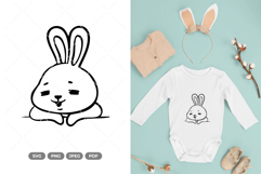 Kawaii Bunny SVG &amp; Clipart Product Image 1