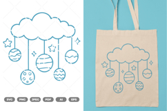 Planets And Cloud SVG &amp; Clipart Product Image 1