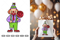 Clown Colored SVG &amp; Clipart Product Image 1