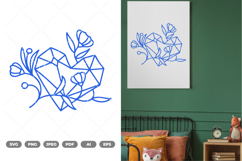 Floral Diamond SVG &amp; Clipart Product Image 1
