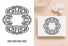 Floral Wreath SVG &amp; Clipart Product Image 1
