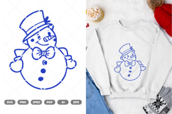 Happy Snowman SVG &amp; Clipart Product Image 1
