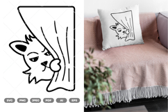 Peeking Werewolf SVG &amp; Clipart Product Image 1