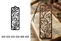Floral Bookmark SVG &amp; Clipart Product Image 1