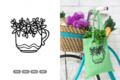 Flowers in a Cup SVG &amp; Clipart Product Image 1