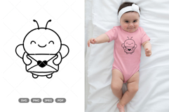 Kawaii Bee SVG &amp; Clipart Product Image 1