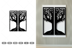 Split Tree Of Life Wall Decor SVG &amp; Clipart Product Image 1