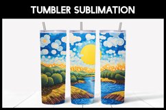 6 3D Field Landscape Tumbler Sublimation I Paper Quilling Product Image 6