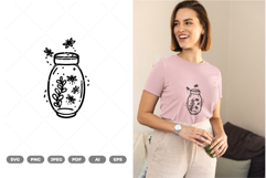 Fireflies in Jar SVG &amp; Clipart Product Image 1