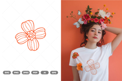 Flower Petals Doodle SVG &amp; Clipart Product Image 1