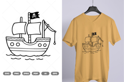 Boat Doodle SVG &amp; Clipart Product Image 1