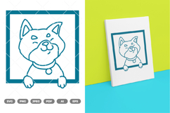 Peeking Dog SVG &amp; Clipart Product Image 1