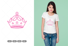 Crown Doodle SVG &amp; Clipart Product Image 1