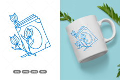 Floral Book SVG &amp; Clipart Product Image 1
