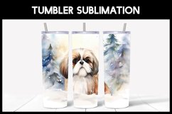 6 Winter Shih Tzu Dog Tumbler Sublimation|Winter Tumbler Product Image 6