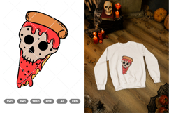 Pizza Skull Colored SVG &amp; Clipart Product Image 1
