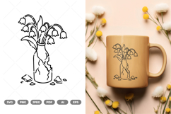 Flowers In Broken Vase SVG &amp; Clipart Product Image 1