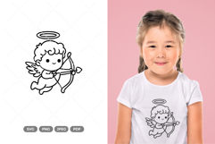 Valentine's Cupid SVG &amp; Clipart Product Image 1