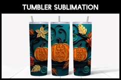 3D Pumpkins Tumbler Sublimation |Autumn 3D Tumbler Product Image 6