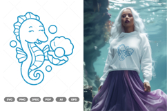 Seahorse SVG &amp; Clipart Product Image 1