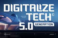 Black Invader - Modern Futuristic Display Font Product Image 5