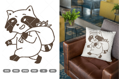 Racoon SVG &amp; Clipart Product Image 1