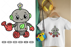 Chibi Robot Colored SVG &amp; Clipart Product Image 1
