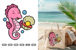 Seahorse Colored SVG &amp; Clipart Product Image 1