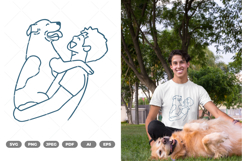 Man and Dog SVG &amp; Clipart Product Image 1