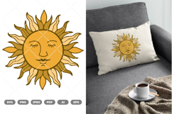 Boho Sun Colored SVG &amp; Clipart Product Image 1