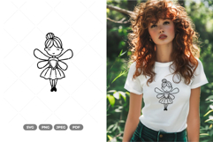 Fairy Doodle SVG &amp; Clipart Product Image 1
